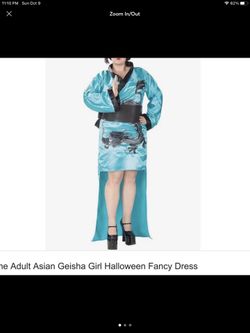 Asian Dragon lady Or geisha Girl Sz 12-14