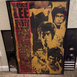 Bruce Lee Coardboard Poster About 3 Ft By 2