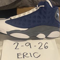 2020 NIKE AIR JORDAN 13 RETRO FLINT NAVY UNIVERSITY BLUE size 10 