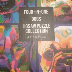 Professor 4 In 1 Jigsaw Puzzle Collection, Dogs