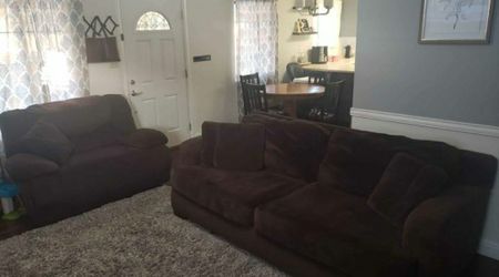 Oversized Comfy Couch + Reclining Loveseat Set