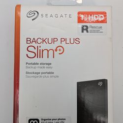 Seagate BackUp Plus Slim 1Tb USB 3.0 Portable Hard Drive (srd0vn2)