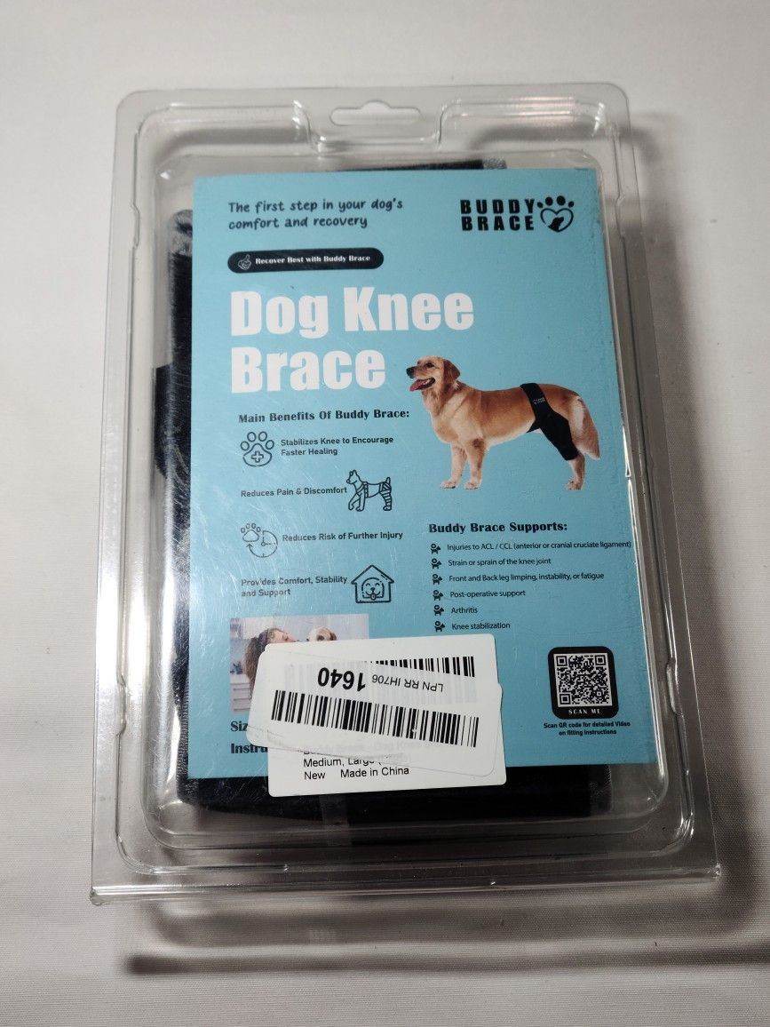 Dog Knee Brace - ACL Brace Hind Leg - Dog Hip Brace - Size: M / L Open Box