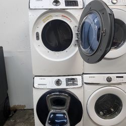 SAMSUNG SET STEAM WASHER AND ELECTRIC DRYER 