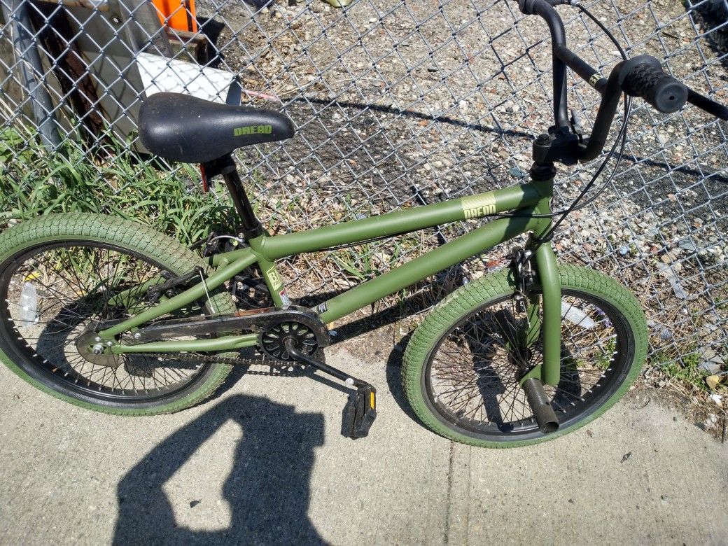 BMX Army Green Freestyle Bike