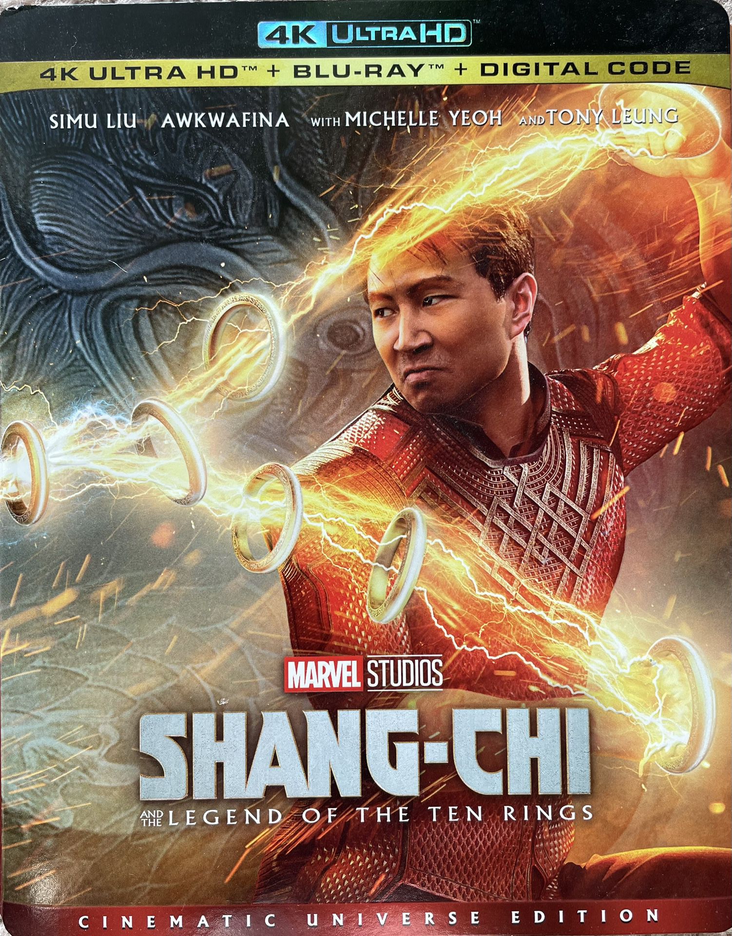 2021 Shang-Chi & the Legend of the Ten Rings Blu-Ray/4k Ultra HD/Digital Code Simu Liu