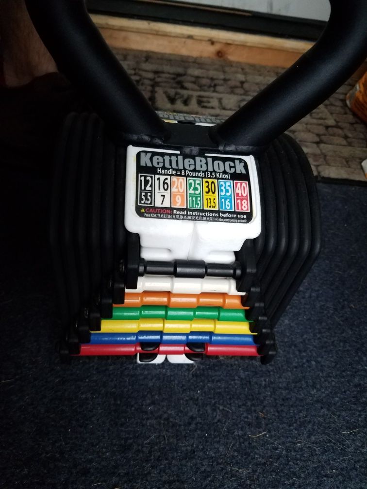 Powerblock 40lb kettleblock 8lbs-40lbs