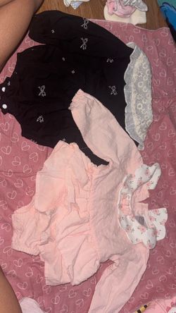 two 6-9 month dress shirt onesies for girls