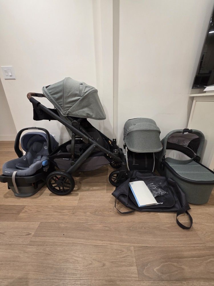 Uppababy Vista V2 Double Stroller Full Set