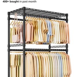 ULIFHOME Rolling Clothes Rack - Heavy Duty