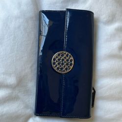 Coach Blue Patent Leather Wallet