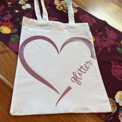 New Glitter White Tote Bag 