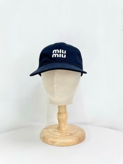 Navy Blue Miu Miu Baseball Hat