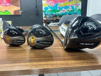 Callaway Rogue ST Left-Handed Driver, 3 Wood & 5 Wood – Stiff/X-Stiff