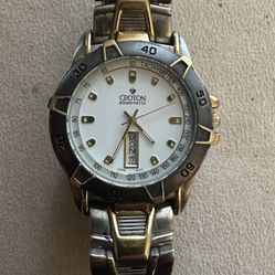 Vintage Croton Aquamatic Tachometer Day-Date men's  wrist watch