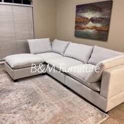Brand New Light Grey Cloud Modular Sectional 