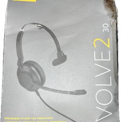 Jabra Evolve2 30 Wired USB Headset Black Mono Over the Ear Headphones Open Box