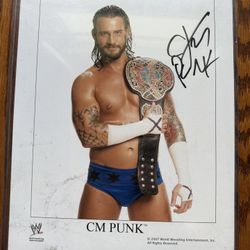 2007 ECW Champion CM Punk Signed Photo