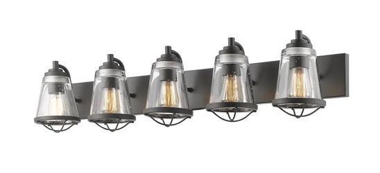Z Lite Mariner 40" Wide Bathroom Light with Seedy Glass