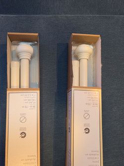 White Adjustable Curtain Rods 36–72 in – Set of 2