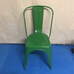Brand New Heavy Duty green Metal Stackable Bistro Chair