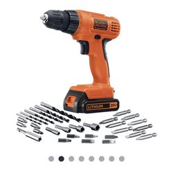 BLACK+DECKER 20V MAX POWERECONNECT Cordless Drill/Driver + 30 Piece Bits And Drivers Kit (LD120VA) Drill/Driver & Accessories Only 