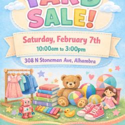 Garage sale February 7th 2026, 10am-3pm. Lots Of Kids Clothing, Toys, Sneakers, Shoes, Books And More!!!
