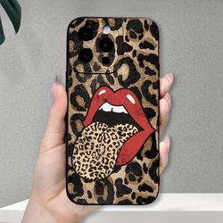 iPhone 14 Phone Case “Leopard Lips”