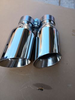 Pair of tail pipes chrome