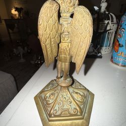 Holy Water Font Cherub Angel Bronze 