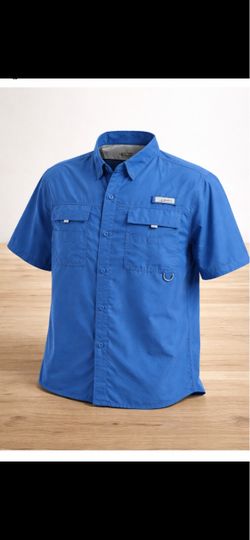 Blue Short Sleeve Fishing Shirt