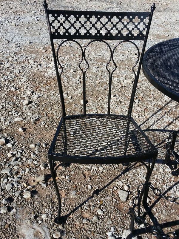Mid Century Woodard 1960 S Quatrefoil Design Very Heavy Wrought Iron Mid Century Woodard 1960 S Quatrefoil Design Very Heavy Wrought Iron Patio Table Set Furniture For In Tijeras Nm Offerup