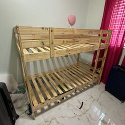 IKEA MYDAL Bunk bed frame, pine, Twin