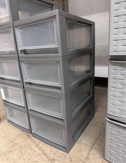 📦 6 Qt Small Plastic Drawer Storage Bins – Under Bed Organizer – 4 Pack – New