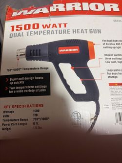 Warrior 1500W Dual Temperature Heat Gun