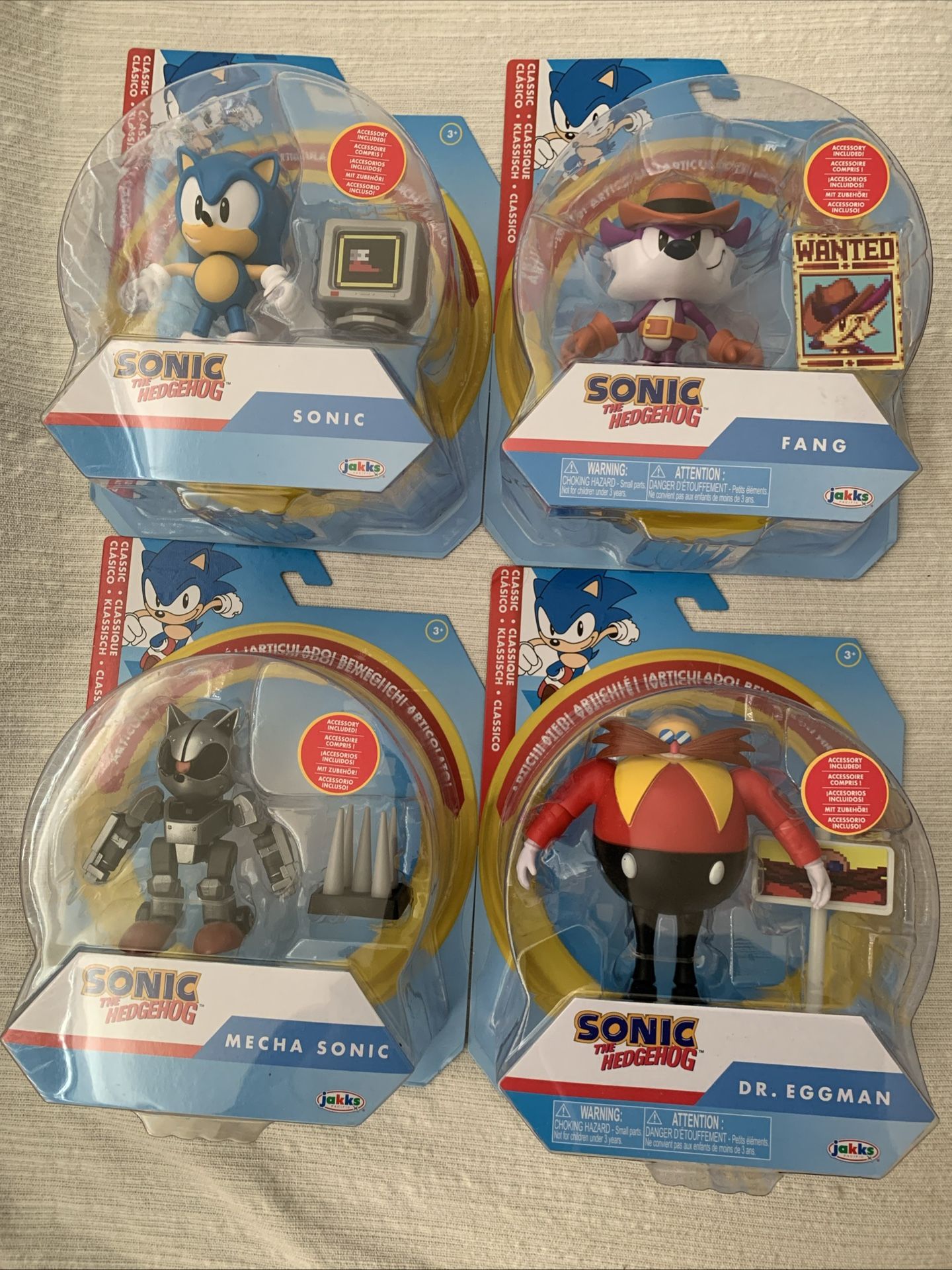 SONIC THE HEDGEHOG 4” ACTION FIGURES
