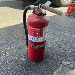 First Alert fire extinguisher with instructions