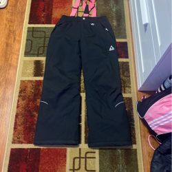 Black Snow pants With Pink Straps (Kids Size L-14/16)