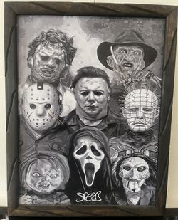 Framed Horror Artwork (Read Description)