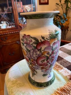 Imari Vase with Fruit and Floral Design
