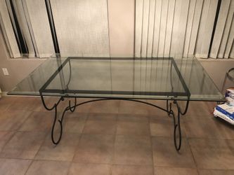 Glass & Metal Dining Table