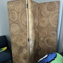 Rattan Trifold Screen