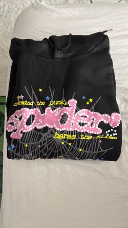 Black Sp5der Hoodie Medium