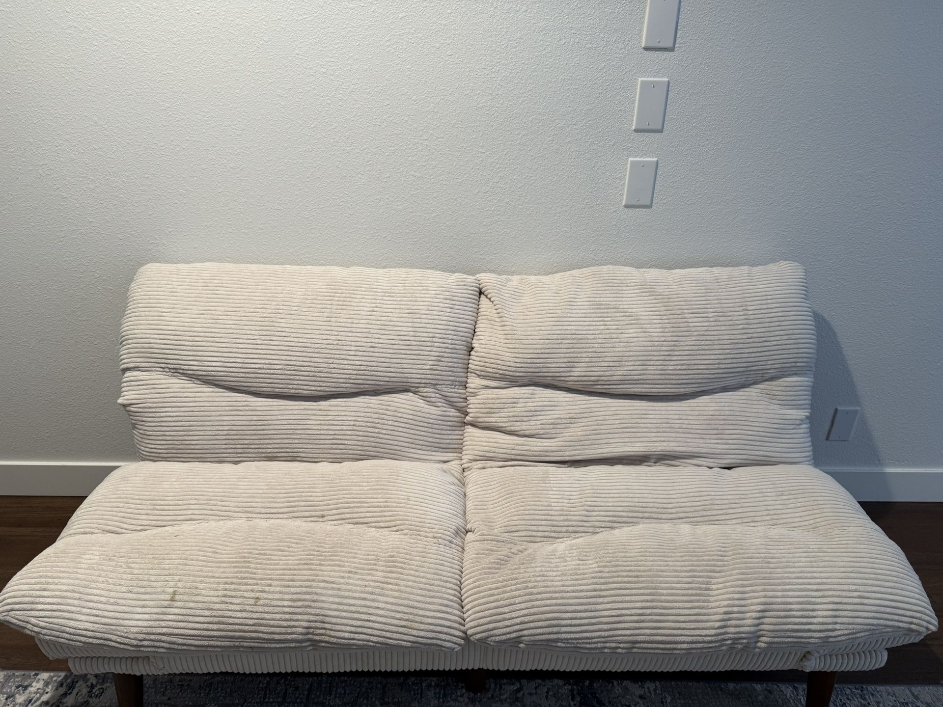 Beige Corduroy 2in1 Couch