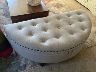 Crescent storage ottoman