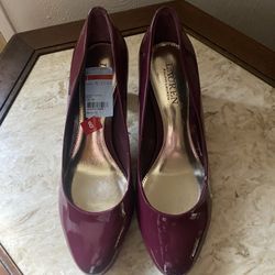 LAUREN RALPH LAUREN Hala Patent Leather Pumps Sz 10 B Claret Maroon Red Purple (Brand New!)