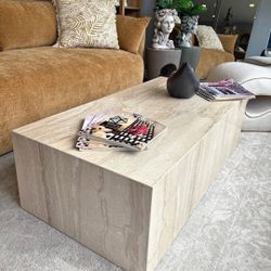Brand New 48" Gorgeous Designer  Solid Marble Coffee table
