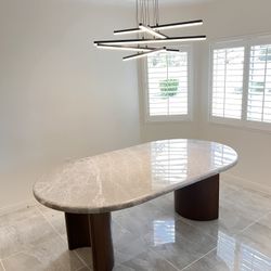 Modern oval dining table with marble top, free delivery ✅ gray marble top dining table  