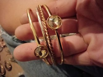 Gold-Tone Bangle Bracelet Set