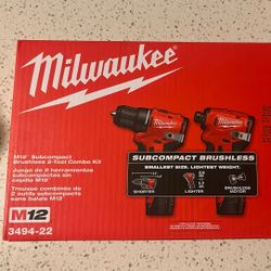 M12 Sub Brushless 2-tool Combo Kit 